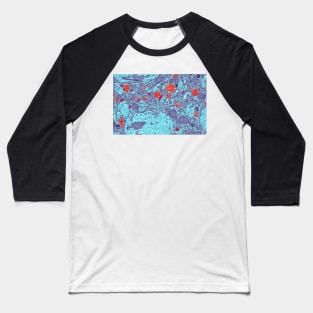 Brain synapses, TEM (C013/2338) Baseball T-Shirt